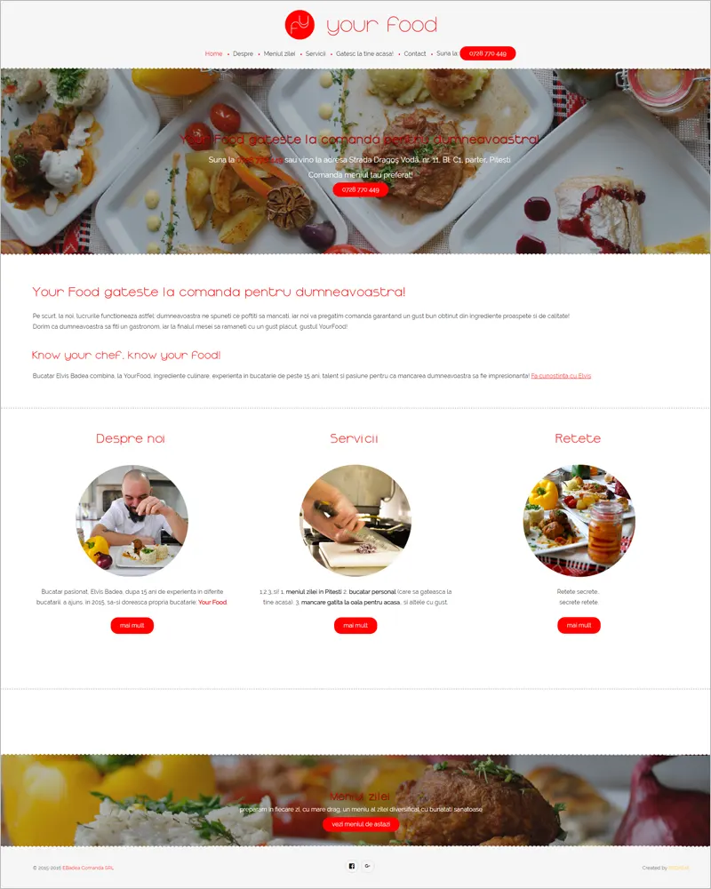 Site de Prezentare Your Food