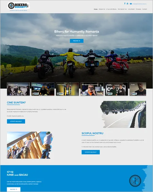 Site de Prezentare Bikers For Humanity
